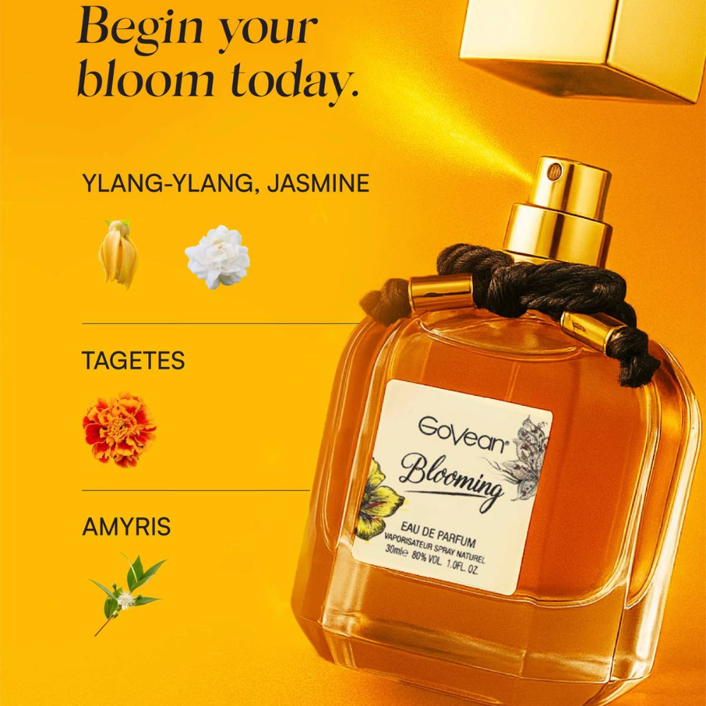 Blooming Eau De Parfum by GoVean surrounds you with elegance that lingers beautifully from morning to night.
